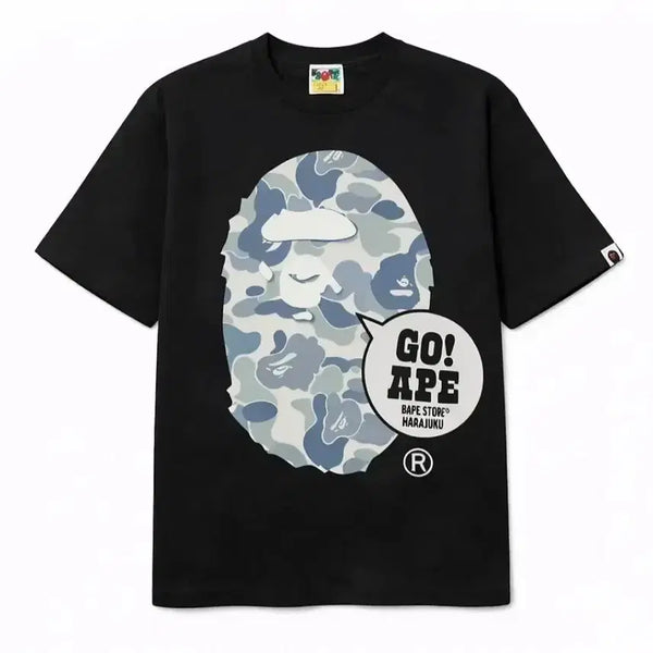[BUNJANG] BAPE Harajuku Short Sleeve T-Shirt Black / (정품/무배)베이프 하라주쿠 반팔티 블랙 정품 새상품