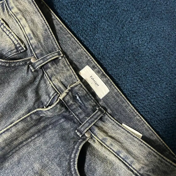 [BUNJANG] Fabrega Cairo Side Panel Denim Pants Oak Blue Size 1 / 파브레가 카이로 사이드 패널 데님팬츠 오크블루 1사이즈