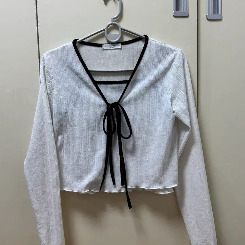 [BUNJANG] Ribbon Cardigan and Camisole Set / 나시가디건 세트 화이트 살안타템 리본가디건 여름가디건