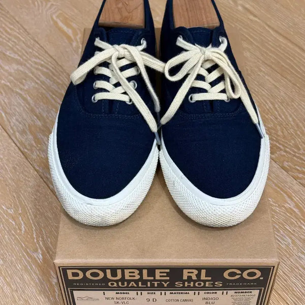 [BUNJANG] RRL New Norfolk Canvas Sneakers Indigo / rrl 더블알엘 뉴 노포크 캔버스 스니커즈 인디고 270
