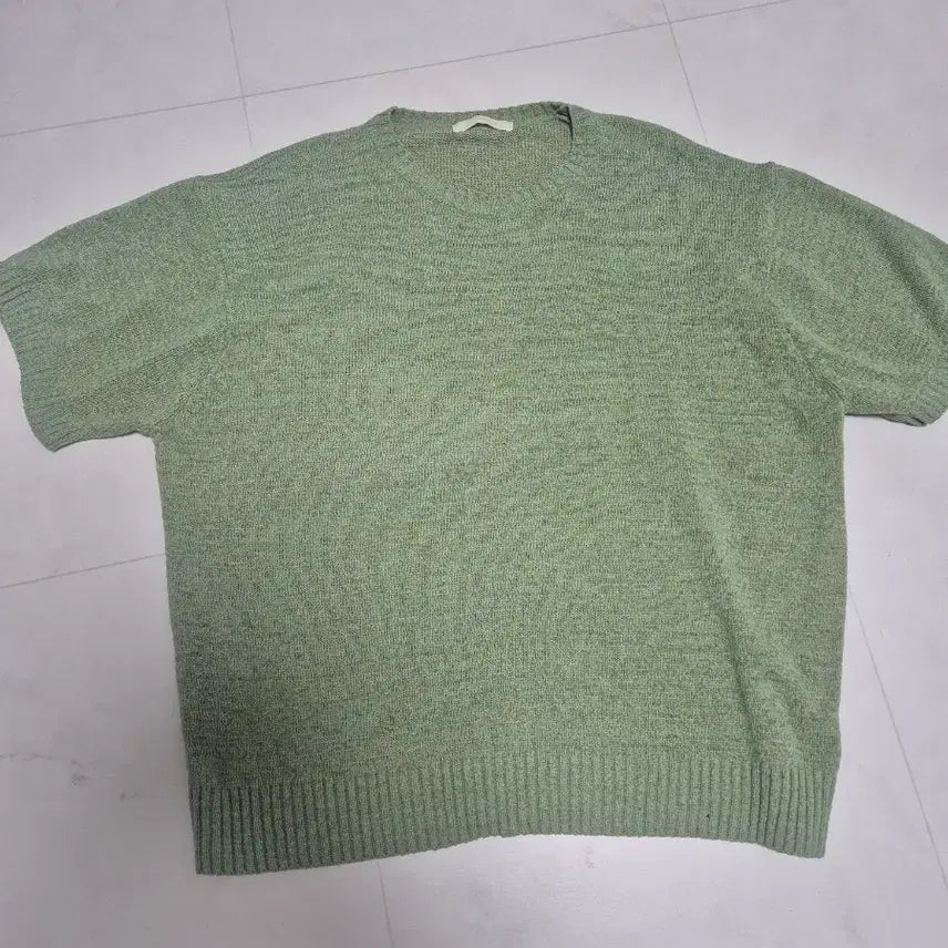 [BUNJANG] Loose Fit Short Sleeve Knit Mint One Size / 루즈핏  반팔 니트 민트 프리 사이즈