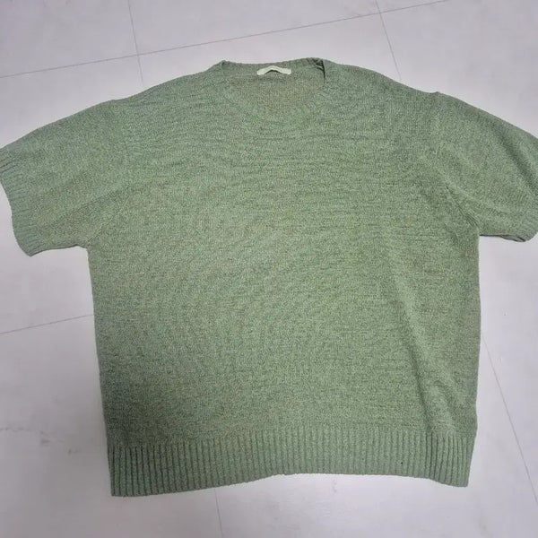 [BUNJANG] Loose Fit Short Sleeve Knit Mint One Size / 루즈핏  반팔 니트 민트 프리 사이즈