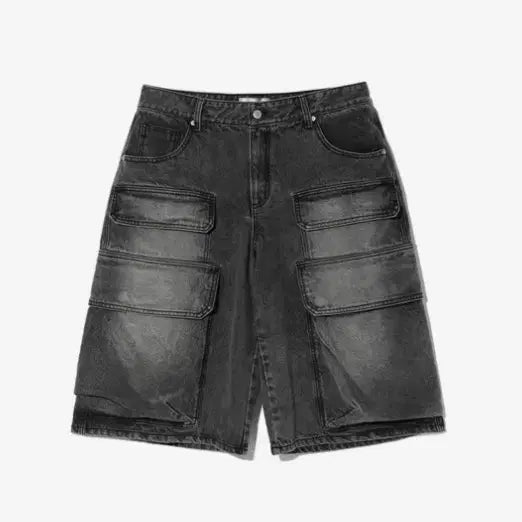 [BUNJANG] Unisex Cargo Denim Shorts Dark Indigo XL / 남녀공용 카고데님  반바지  다크인디고 xl