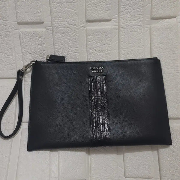 [BUNJANG] Prada Leather Clutch Bag / (정품)프라다클러치가방