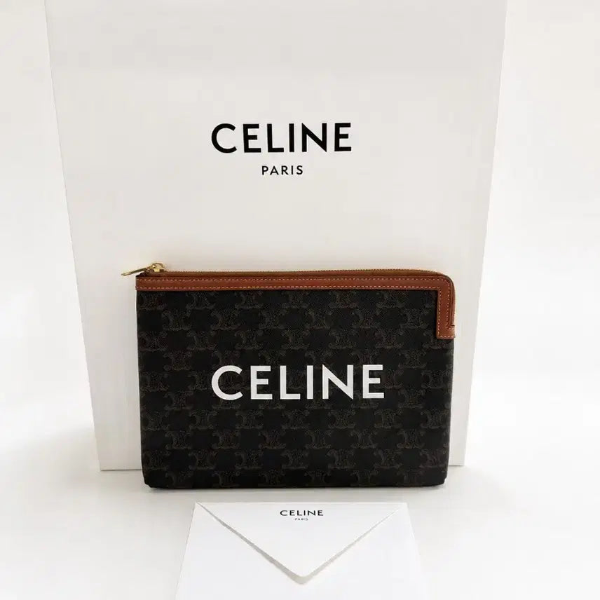 [BUNJANG] Celine Triomphe Pouch Clutch / [정품] 셀린느 트리옹프 파우치 클러치