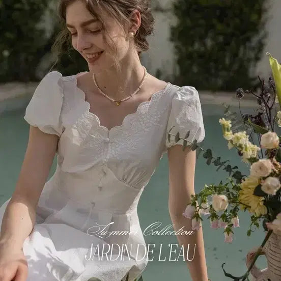 [BUNJANG] Lenina White Long Dress / 르니나 lenina 화이트롱원피스