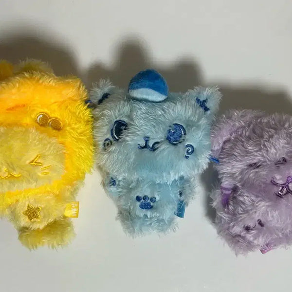 [BUNJANG] Color Wish Doll Bundle Set: Yellow Bubble Cat, Blue Kuri, Purple Dog / 컬러위시돌 일괄 노랑버블냥 파랑쿠리 보라댕트리버