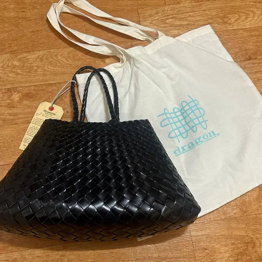 [BUNJANG] Dragon Diffusion Santa Croce Small Tote Bag Black / 드래곤디퓨전 산타크로체 스몰 블랙+이너백+정품에코백