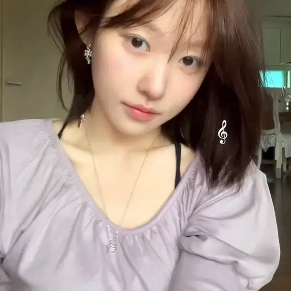[BUNJANG] Berk Seoul Shirring T-Shirt Lavender / 베르크서울 셔링 티셔츠 라벤더 새상품
