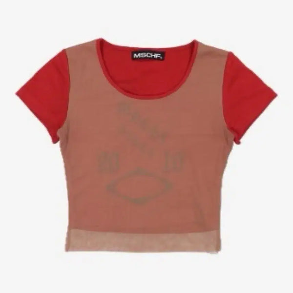 [BUNJANG] Mischief SHEER MESH TOP Red / 미스치프 SHEER MESH TOP 레드