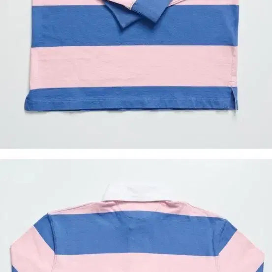 [BUNJANG] Polo Rugby Long Sleeve Shirt Pink Blue Stripe XXL / 폴로 럭비티셔츠 핑크 황금사이즈 귀한거 저렴하게판매!!