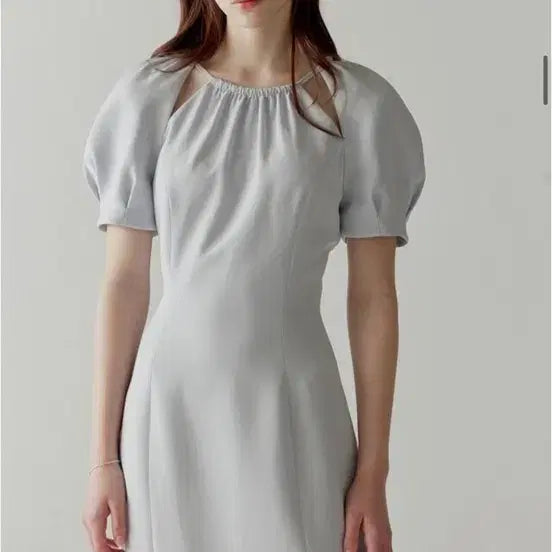 [BUNJANG] Flowoom Classic Halterneck Dress Sky Blue / Flowoom 플로움 클래식 홀터넥 원피스 소라