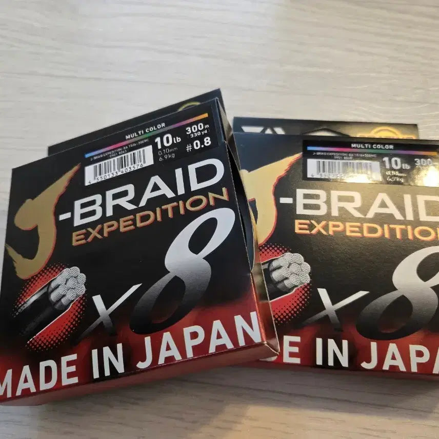 [BUNJANG] Daiwa J-Braid Expedition X8 Multi-Color Braided Fishing Line 0.8 (10lb) 300m / 다이와 제이브레이드 익스페디션 8합사 멀티컬러 0.8호 (300m)