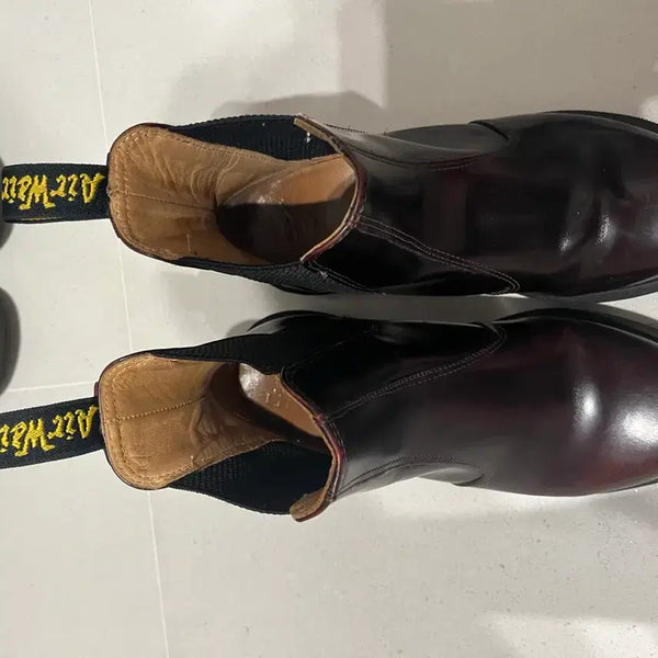 [BUNJANG] Dr. Martens Flora Chelsea Boots Burgundy Leather / 닥터마틴 플로라 uk4