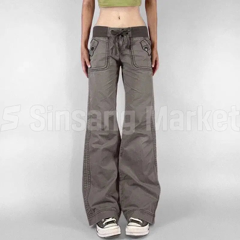 [BUNJANG] Charcoal Vintage Banding Washed Pants / [빠른발송] 챠콜 빈티지 밴드 긴바지 y2k 밴딩 워싱 팬츠
