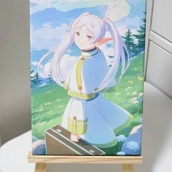 [BUNJANG] Frieren: Beyond Journey's End Japanese Exhibition Canvas Fine Board + Easel / 프리렌 일본 전시회 캔버스 파인보드 + 이젤
