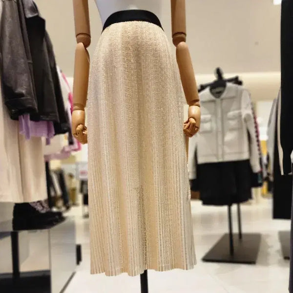 [BUNJANG] Sisley Pleated Lace Skirt / 시슬리 플리츠 레이스 스커트