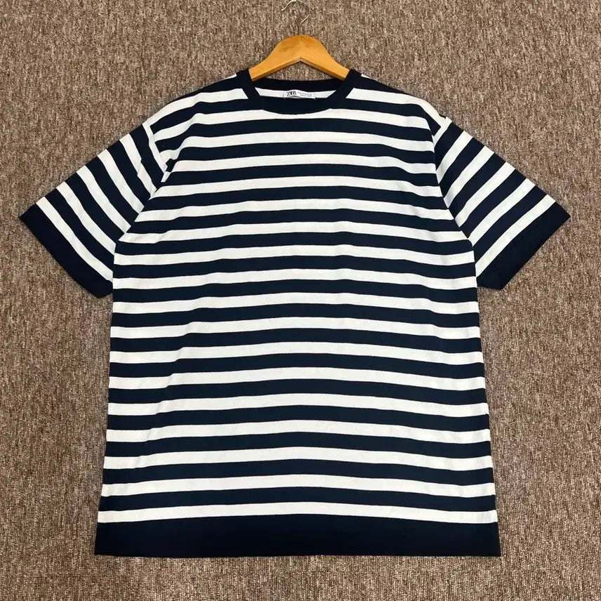 [BUNJANG] Zara Striped Short Sleeve Knit M / 자라 스트라이프 반팔 니트 M