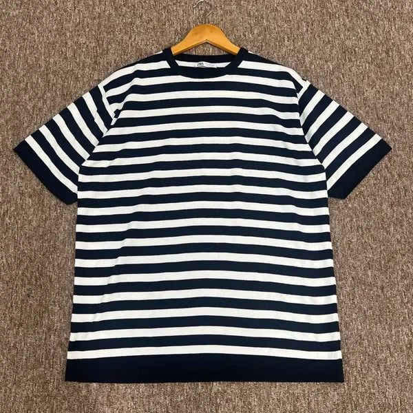 [BUNJANG] Zara Striped Short Sleeve Knit M / 자라 스트라이프 반팔 니트 M