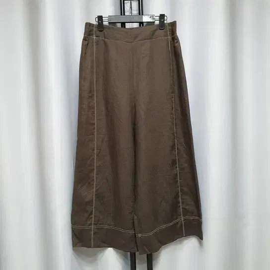 [BUNJANG] Jeilpyeong Mona Marie Linen Stitch Wide Pants / 제평 모나마리 린넨 스티치 와이드 팬츠
