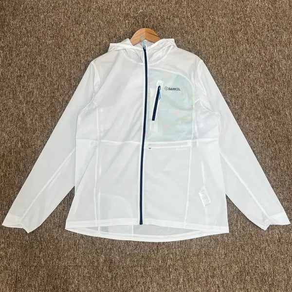 [BUNJANG] Barrel Holiday White Lightweight Windbreaker Jacket L / 배럴 홀리데이 화이트 경량 바람막이 L