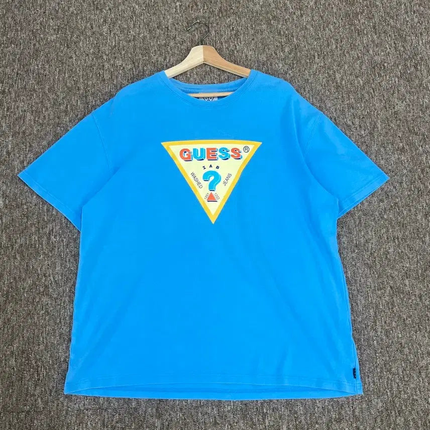 [BUNJANG] Guess x IAB Studio Collaboration Short Sleeve T-Shirt Blue XL / 게스 x 아이앱스튜디오 콜라보 반팔티 블루 XL