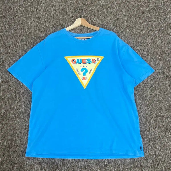 [BUNJANG] Guess x IAB Studio Collaboration Short Sleeve T-Shirt Blue XL / 게스 x 아이앱스튜디오 콜라보 반팔티 블루 XL