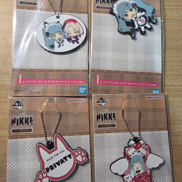 [BUNJANG] Niki (Nikke) Privaty Rubber Charm Bundle Set (Ichiban Kuji Chapter 7) / 니케  프리바티 러버참 4종 일괄 이치방쿠지 챕터7
