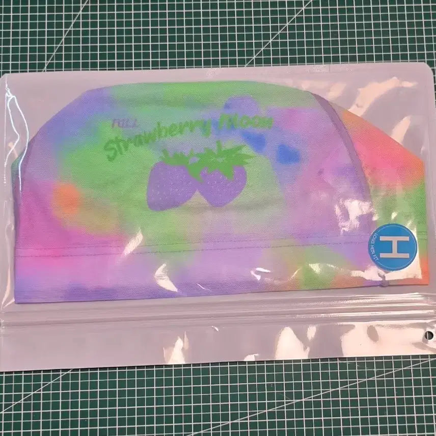 [BUNJANG] HUUG Mesh Swim Cap Purple Strawberry Long Hair / 후그 메쉬수모 보라딸기 롱헤어