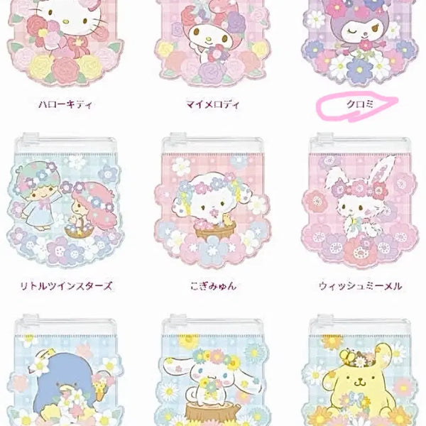 [BUNJANG] Sanrio Flower Lottery Kuromi Cinnamonroll Zipper Bag Storage Box / 22년도산리오플라워쿠지쿠로미시나모롤지퍼백보관함
