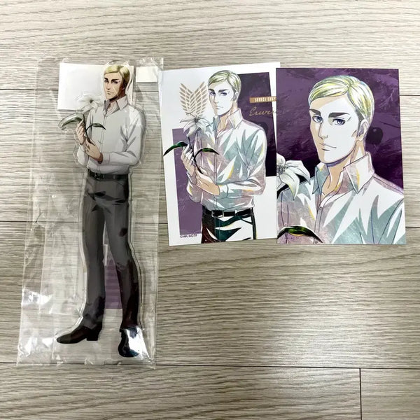 [BUNJANG] Attack on Titan Erwin Acrylic Stand & Photocard Bundle Set / 진격의 거인 엘빈 아크릴 스탠드, 포토카드 일괄