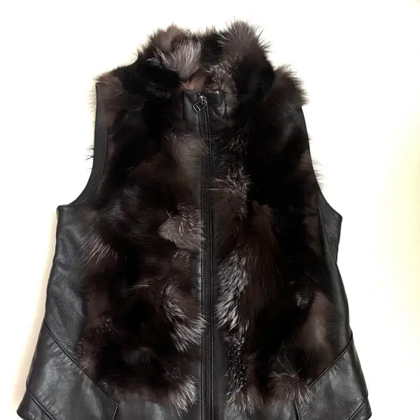 [BUNJANG] The Izzat Real Fox Fur Vest (Size 90) / 새상품급)the izzat 리얼 퍼 쪼끼90/ 더아이잗/ 리얼 여우퍼/