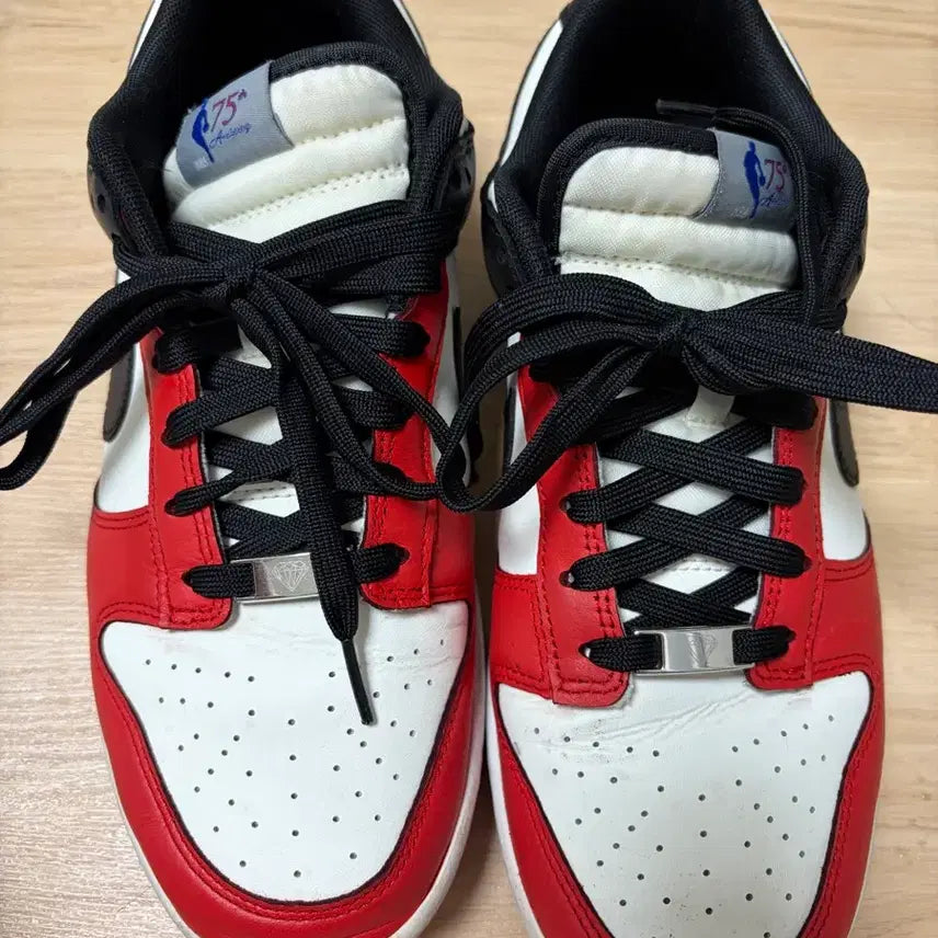 [BUNJANG] Nike x NBA Dunk Low Retro EMB 'Black Chili Red' (270mm) / 나이키 x NBA 덩크 로우 레트로 EMB 블랙 앤 칠리 레드 270
