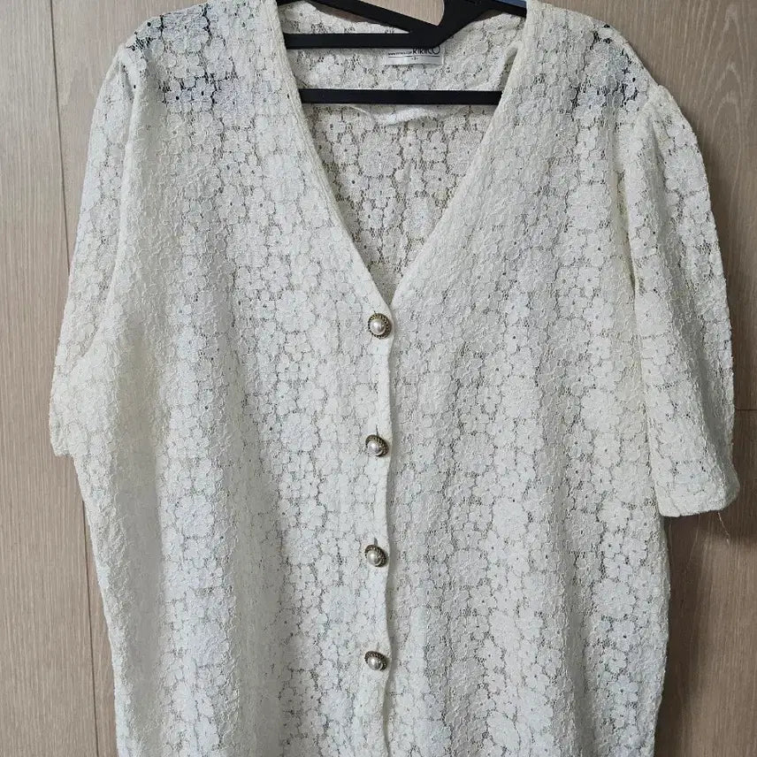 [BUNJANG] Women's Plus Size Summer Cream Blouse / 여성 빅사이즈 여름 블라우스