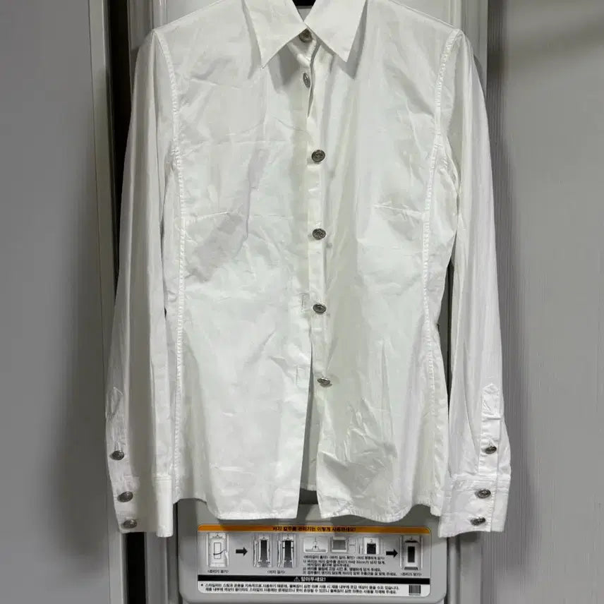 [BUNJANG] Gucci Silver Button White Shirt / 구찌 셔츠