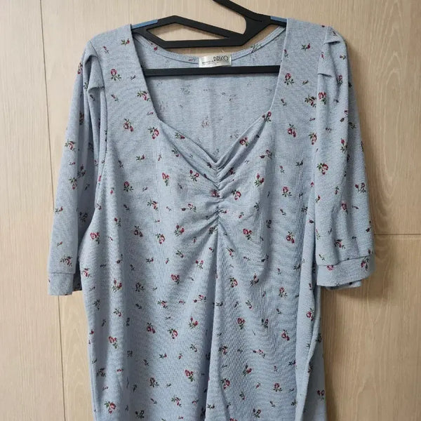 [BUNJANG] Women's Plus Size Summer Blouse - Navy / 여성 빅사이즈 여름 블라우스