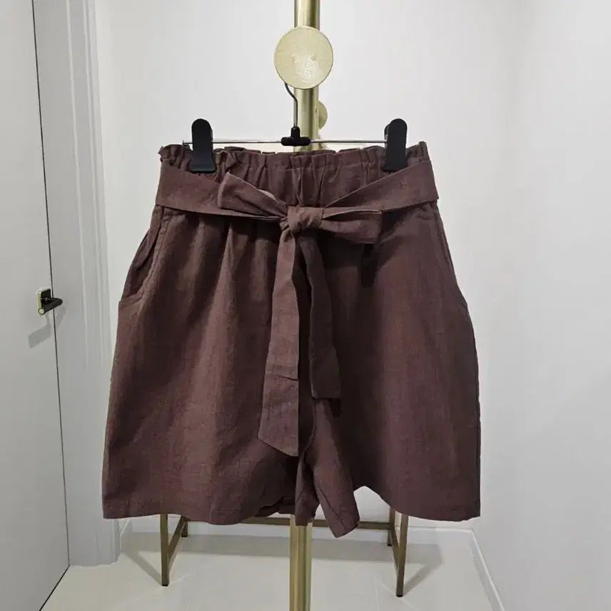 [BUNJANG] Ribbon Linen Blend Banding Shorts / 리본 린넨 밴딩 반바지 3색상택1
