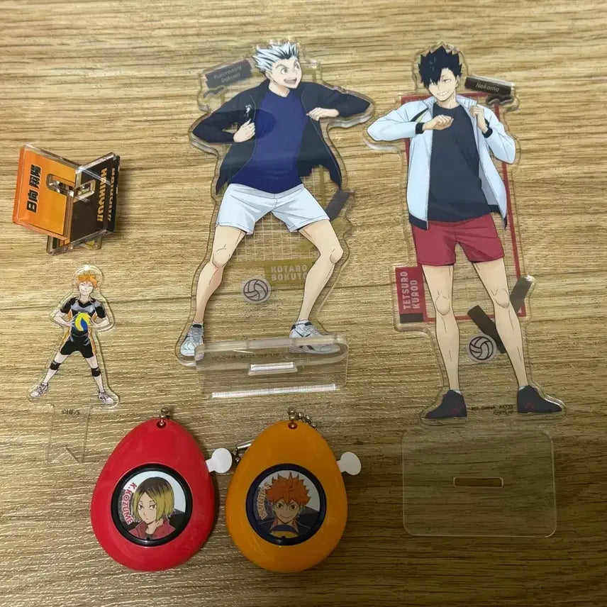 [BUNJANG] Haikyuu!! Kenma Hinata Kuroo Bokuto Voice Keychain & Acrylic Stand Bundle Set / (일괄) 하이큐 켄마 히나타 보이스 키링 쿠로 보쿠토 아크릴 스텐드
