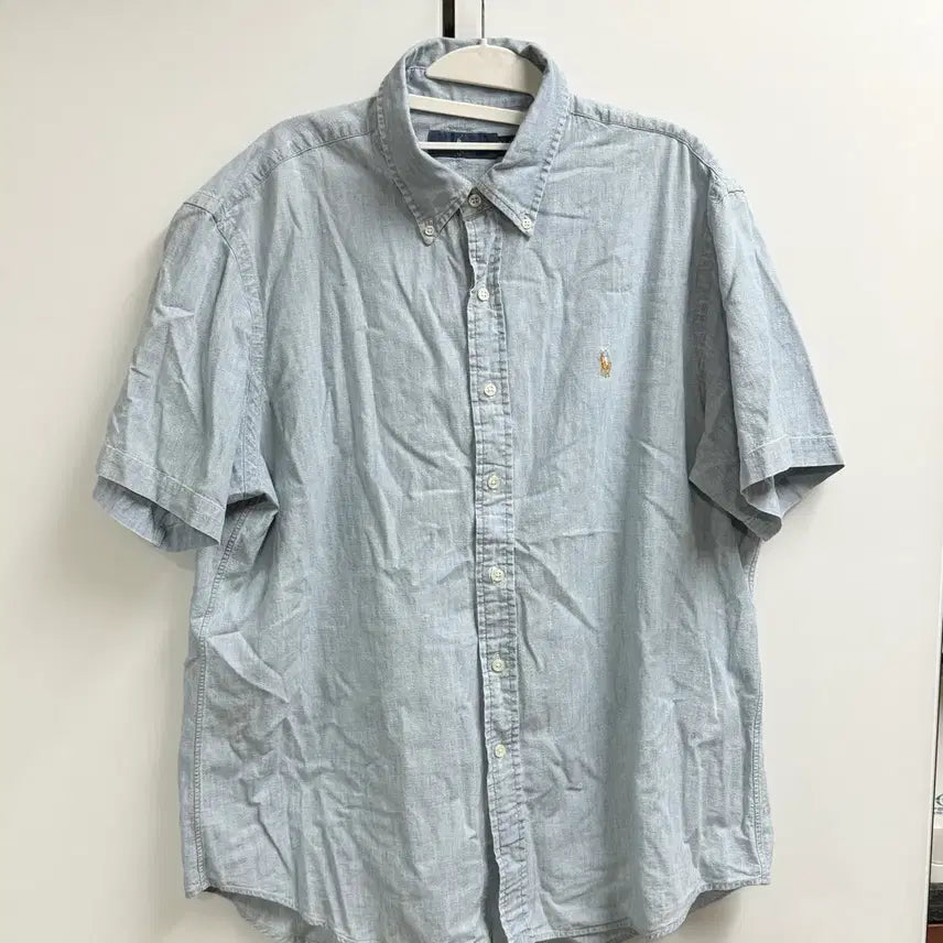 [BUNJANG] Polo Ralph Lauren Chambray Pony Half Shirt XL / 폴로 랄프로렌 샴브레이 포니 하프 셔츠 XL