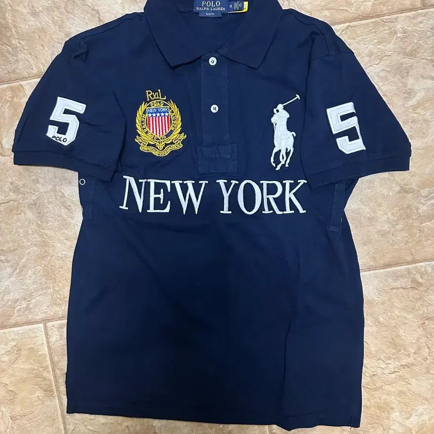 [BUNJANG] Polo Ralph Lauren Big Pony Chieftain New York T-Shirt Navy / 폴로 랄프로렌 빅포니 치프키프 뉴욕 티셔츠 m 네이비