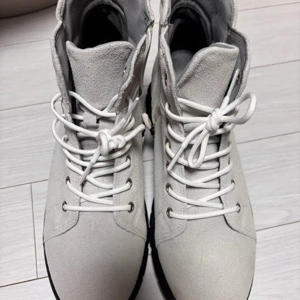[BUNJANG] Suede Walker Boots - Gray / 그레이 컬러 워커 245