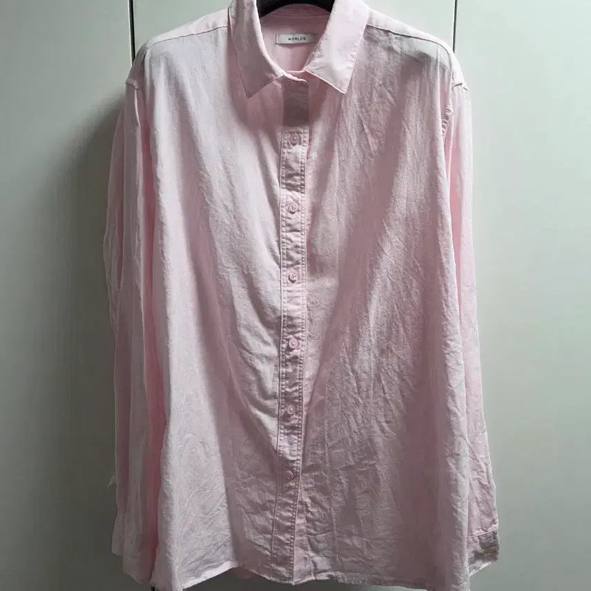 [BUNJANG] WONLOG WONT Standard Linen Shirt Pink / 원로그 WONT 스탠다드 린넨셔츠 핑크