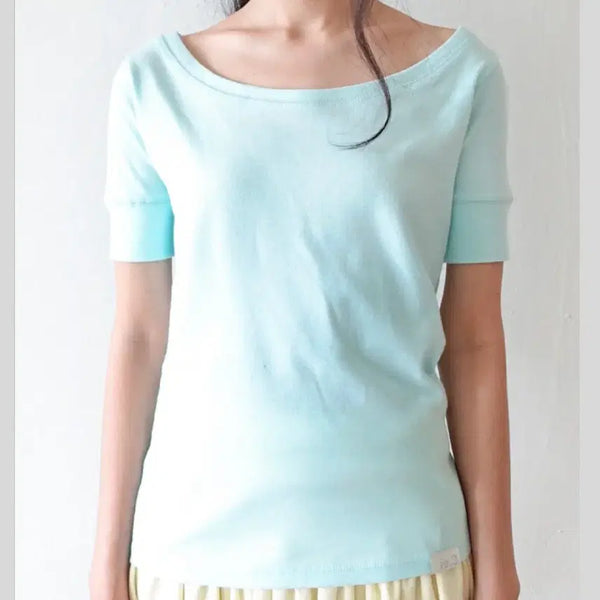 [BUNJANG] Rib Half Top Mint / 샵페어리 rib half top mint 하프 탑 민트