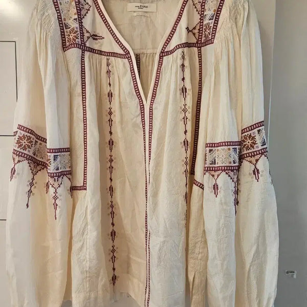 [BUNJANG] Isabel Marant Etoile Embroidered Blouse / 이자벨마랑 블라우스