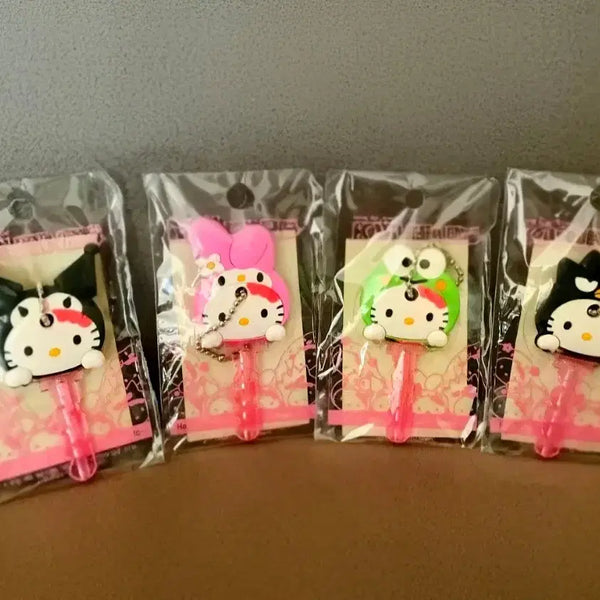 [BUNJANG] Kaburinbo Hello Kitty, Kuromi, My Melody 4-Piece Keychain Set / 카부린보 키티 키링4종세트, 카부린보 쿠로미,카부린보 마이멜로디