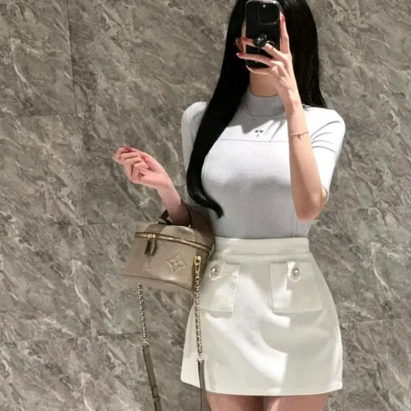 [BUNJANG] Rochie Rosemoa Rhinestone Skirt / 수입의류 큐빅치마 샤린느 로즈무아 최종마지막가격