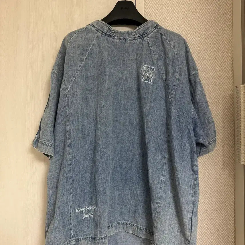 [BUNJANG] Wooyoungmi 24SS Oversized Denim Short Sleeve T-Shirt / (48) 24ss 우영미 데님 오버핏 반팔 티셔츠