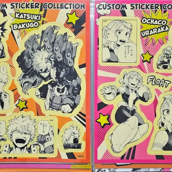 [BUNJANG] My Hero Academia Custom Sticker Collection Vol. 1 - Bakugo & Ochaco Bundle / 히로아카 커스텀 스티커 컬렉션 1탄 바쿠고 오챠코
