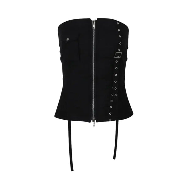 [BUNJANG] Bohemian Seoul Grunge Biker Bustier Top / 보헤미안서울) 그런지 바이커 뷔스티에 탑