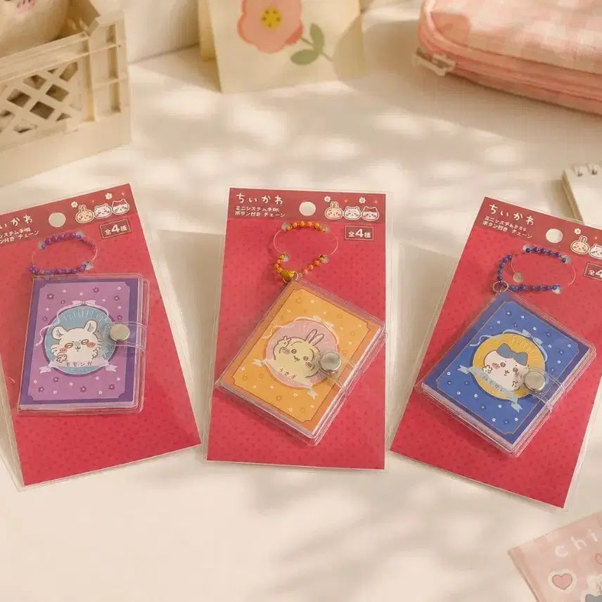 [BUNJANG] Chiikawa Mini Memo Keychain Holder (Hachiware, Usagi, Momonga) / 치이카와 미니 메모 키체인 키링 하치와레 우사기 모몽가
